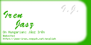 iren jasz business card